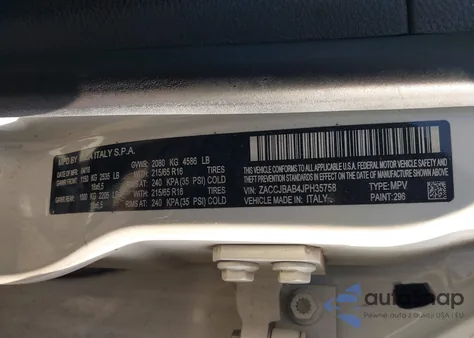 2018 Jeep Renegade Sport 4X4 z USA, uszkodzony, nr VIN ZACCJBAB4JPH35758